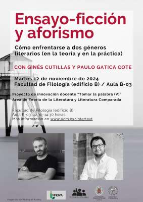 Ensayo-ficción y aforismo. Cómo enfrentarse a dos géneros literarios (en la teoría y en la práctica)